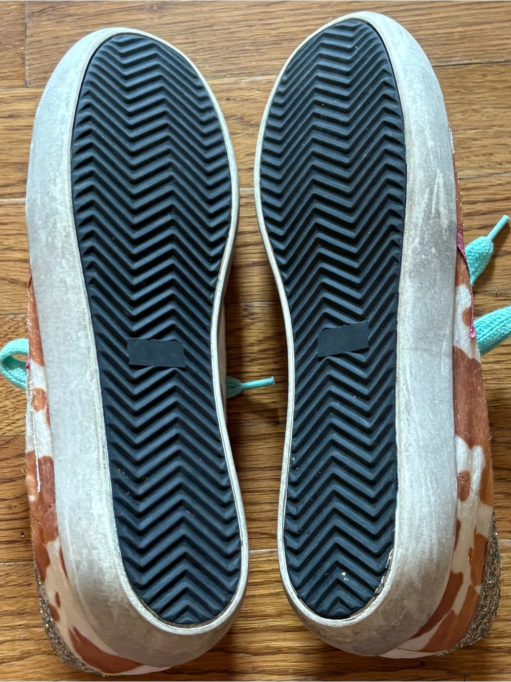 Golden Goose Superstar Faux Fur Trainers, Cow Print, Size 44, EUC - Picture 6 of 8